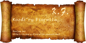 Kozáry Fiorella névjegykártya
